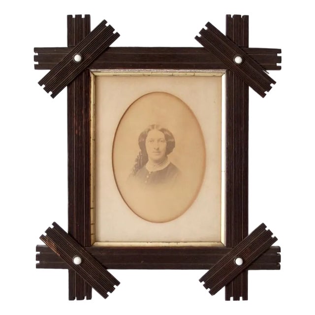 Antique Victorian Folk Art Frame For Sale