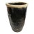 Vintage Black Ceramic Village Pot / Planter For Sale