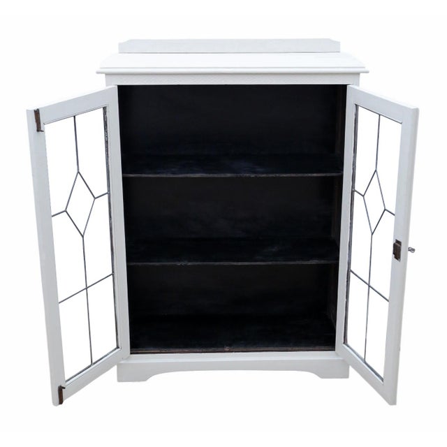 1920s Antique Painted Display Cabinet, 1925 For Sale - Image 5 of 9
