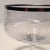 Metal Platinum Rim Floral Etched Crystal Pedestal Bowl For Sale - Image 7 of 11