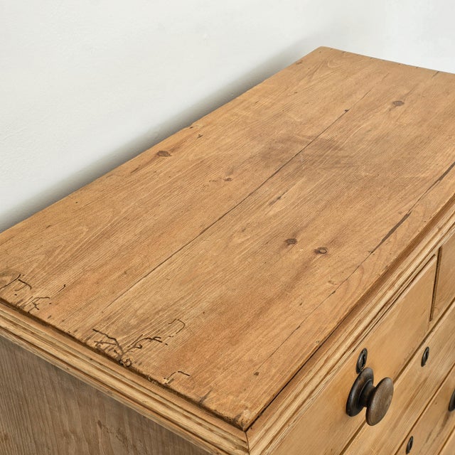 Wood Antique English Pine Chest of Drawers (Dresser) - Circa 1880 #12 For Sale - Image 7 of 15