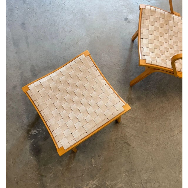 1960s Kvist Møbler “Albert” Armchair & Stool Designed by Finn Østergaard For Sale In Boston - Image 6 of 7