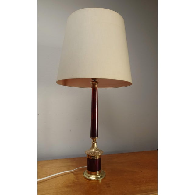 Empire Neoclassical Bronze and Bakelite Table Lamp, 1970s For Sale - Image 13 of 18