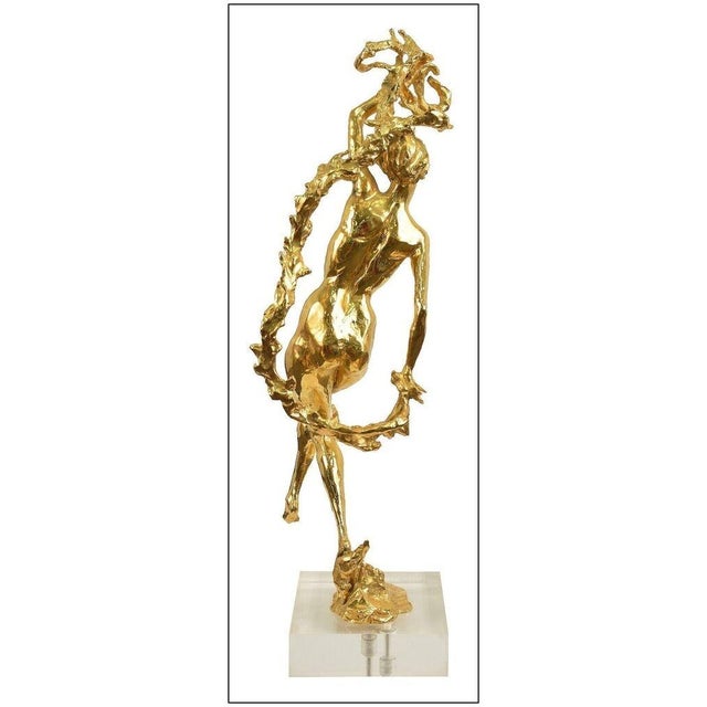 The artwork here, "Dancing Queen", is a remarkable depiction of a nude woman in agile motion, saturated with acute detail...