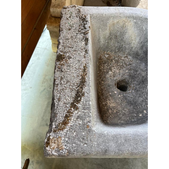 19th Century Two-Piece French Wall Fountain Basin in Burgundian Bluestone For Sale - Image 9 of 18