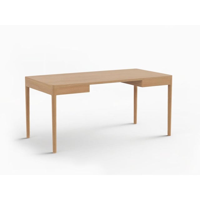 Minimalist Modern Work Desk in Oak by Pedro Sotomayor For Sale - Image 12 of 12