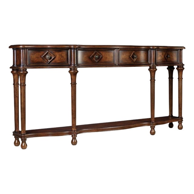 Make a Grand Impression in a Compact Space With the 72-Inch Hall Console Table From Hooker For Sale