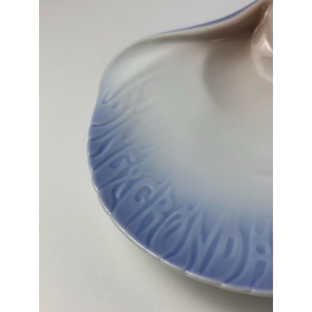 Mid 20th Century Bing & Grondahl Porcelain Shell Plate | Chairish