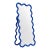 Blue Modern Free Standing Hvyli 16 Mirror With Wavy Frame by Oitoproducts For Sale