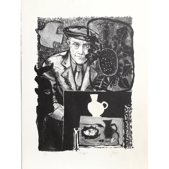Braque Lithograph by Peter Paone For Sale