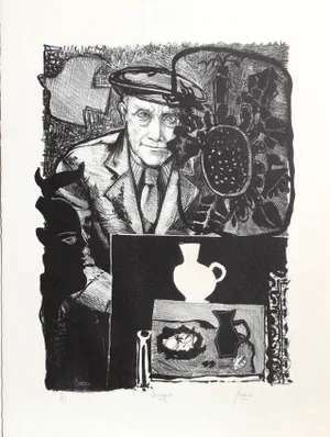 Braque Lithograph by Peter Paone