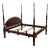 Craftique Mebane Rice Traditional Mahogany King Four Poster Bed For Sale