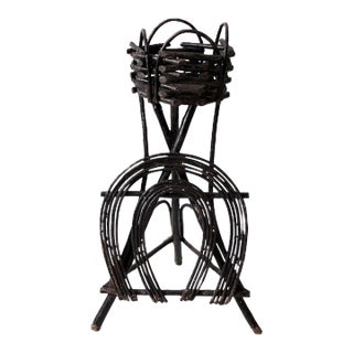 Antique Adirondack Twig Planter Table For Sale