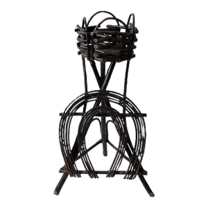 Antique Adirondack Twig Planter Table