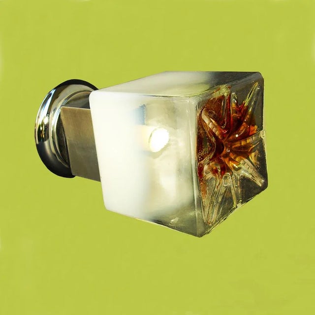 Toni Zuccheri Chromed Metal & Glass Table Lamp by Toni Zuccheri for VeArt, 1970s For Sale - Image 4 of 11