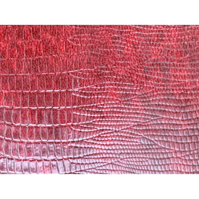 1970s Snakeskin Coffee Table, Red, Medium Size For Sale - Image 5 of 10
