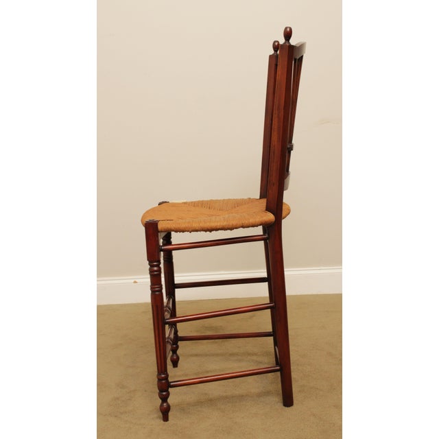 French Country Style Wheat Back Rush Seat Bar Stool Chairish