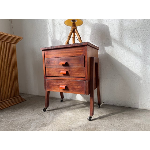 Small Vintage Bedside Table, 1960s For Sale - Image 3 of 18