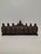 Antique 19thC Polish Brass Bench Menorah Hanukkah Lamp Lions Crown Decalogue For Sale - Image 13 of 15