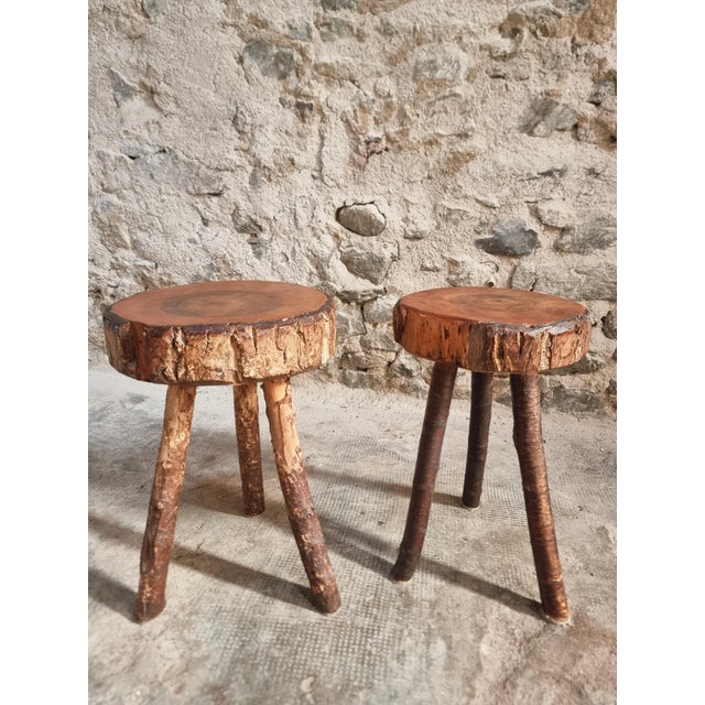 Vintage Wooden Stools, France, 1960s, Set of 2 For Sale - Image 18 of 18