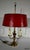 Louis XVI Style Brass Bouillotte Lamp with Red Lampshade, 1890s For Sale - Image 10 of 18