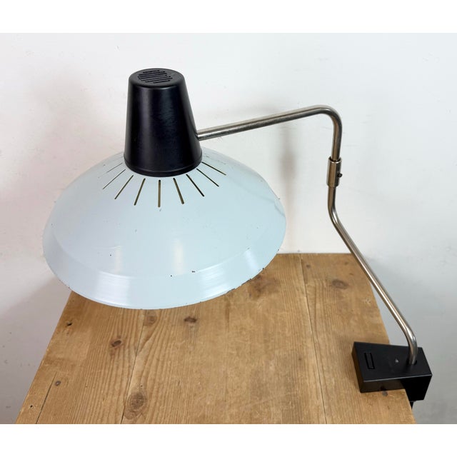 Industrial Grey Factory Office Desk Lamp from Elektrosvit, 1970s For Sale - Image 12 of 18