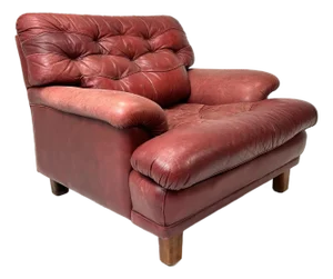 1960s Arne Norell Leather “Mexico” Lounge Chair