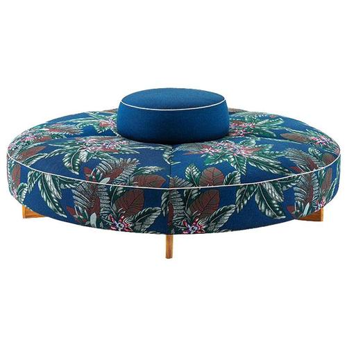 Sail Out Outside Ottoman in Teak and Fabric by Rodolfo Dordoni for Cassina For Sale - Image 6 of 6