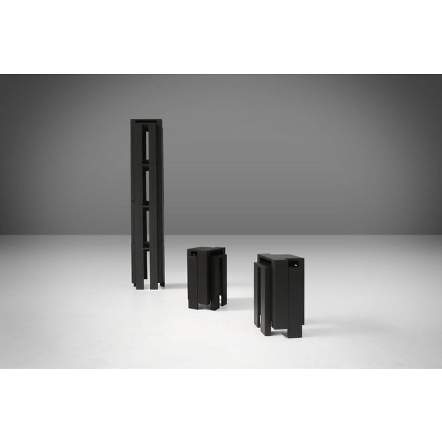 Black Stackable Stool from Bram Vanderbeke, Belgium, 2010s For Sale - Image 17 of 18