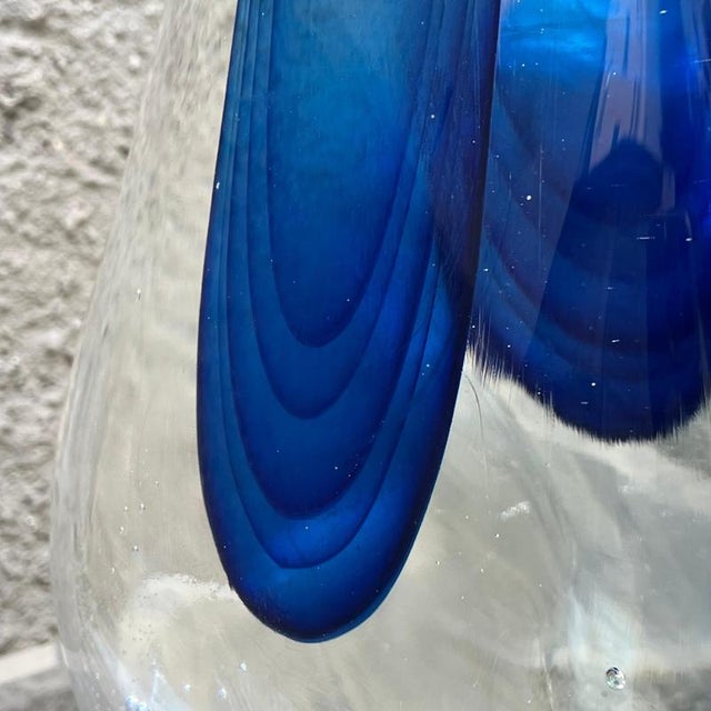 Glass Aquarium Vase attributed to Flavio Poli, Murano, Italy, 1960s For Sale - Image 16 of 18