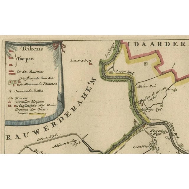 Early 18th Century Antique Map of the Bildt Township Friesland by Halma, 1718 For Sale - Image 5 of 6