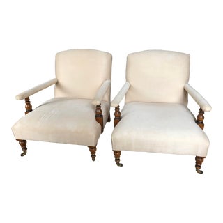 Modern Ralph Lauren Oliver Library Club Chairs- A Pair For Sale