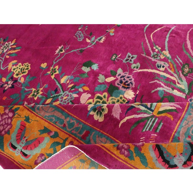 Textile Galerie Shabab Collection Mid-20th Century Chinese Nickles Pictorial Room Size Carpet For Sale - Image 7 of 8