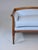 French Directoire Style Sofa, Hand Carved Cherry, Light Blue For Sale - Image 13 of 18