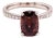 Diamond Tourmaline Rubellite Ring 6.75 18k Gold 4.01 Tcw Women Certified For Sale