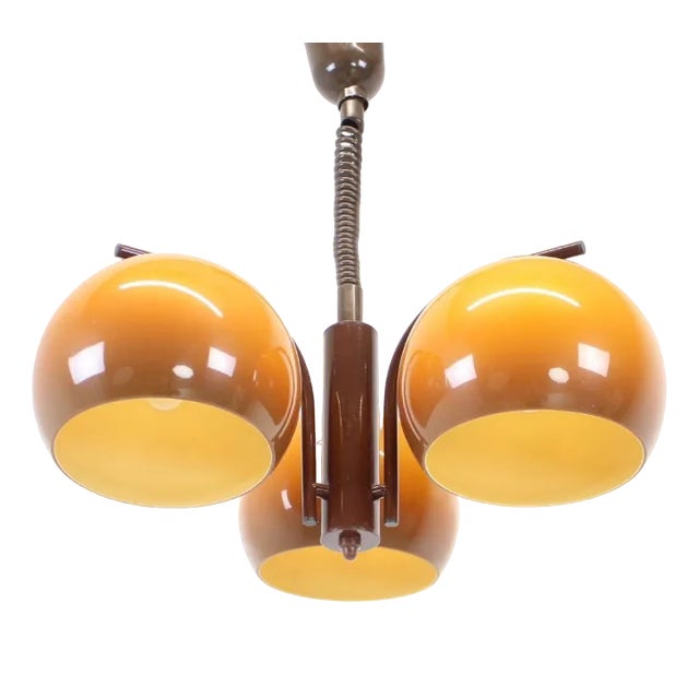 Mid-Century Adjustable Chandelier, 1970s For Sale