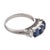 1990s Vintage 2.13 Carat Sapphire Diamond Platinum Ring, Size 6.5 For Sale - Image 5 of 5