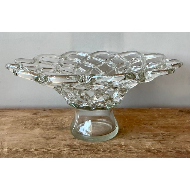 Create a breathtaking focal point in your dining room or entryway with this monumental vintage blown glass centerpiece...