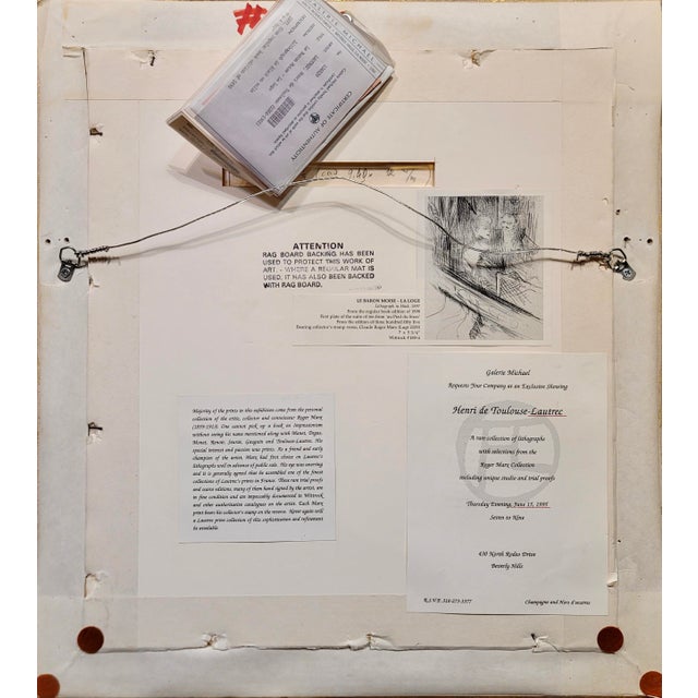 Toulouse-Lautrec "Le Baron Moise - La Loge" -Vintage Lithograph For Sale In Los Angeles - Image 6 of 9