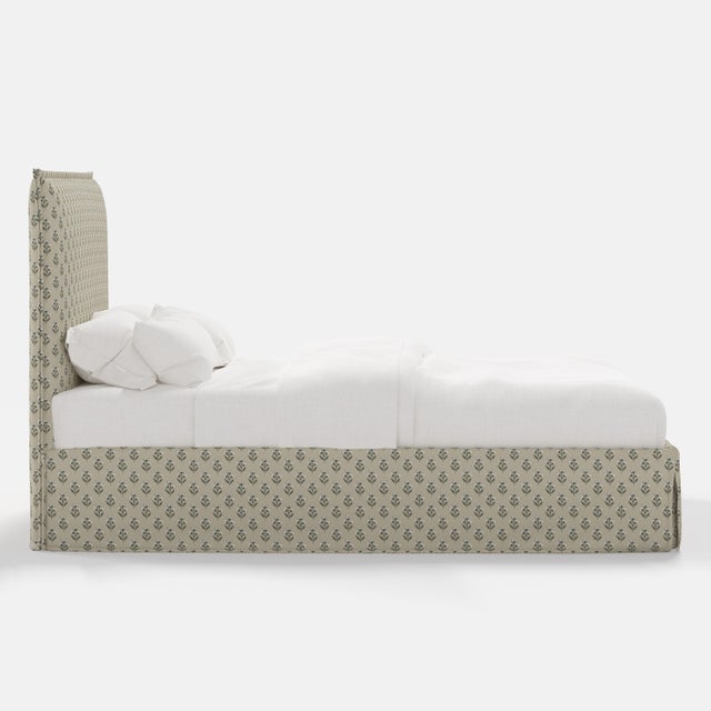 Not Yet Made - Made To Order Stoffer Home x Cloth & Company Maura Slipcover Bed in Francie Sage - King For Sale - Image 5 of 6