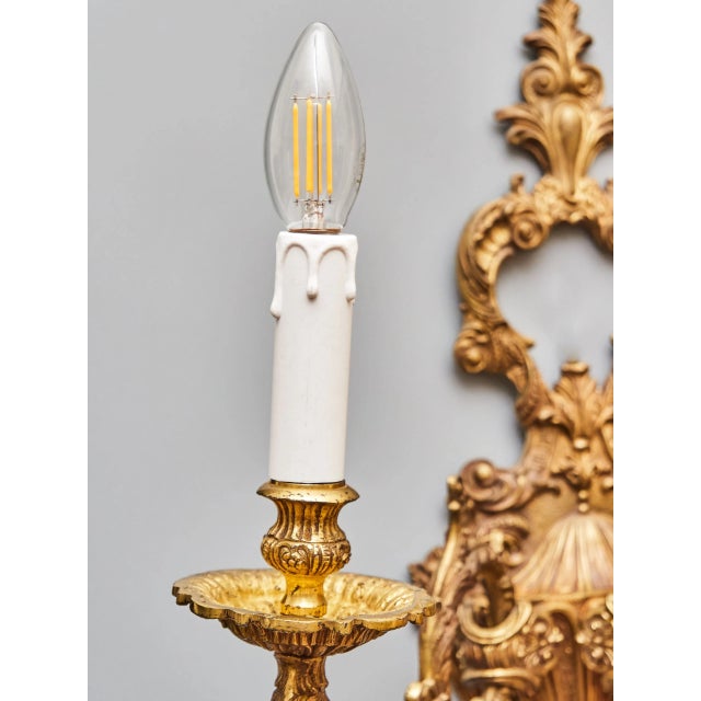 2000 - 2009 Rococo Wall Lamp in Bronze For Sale - Image 5 of 12