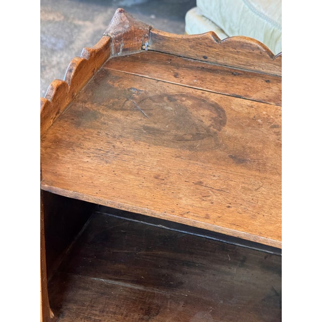 19th Century French Beech and Walnut Side Table With Heart Cutouts For Sale - Image 6 of 9