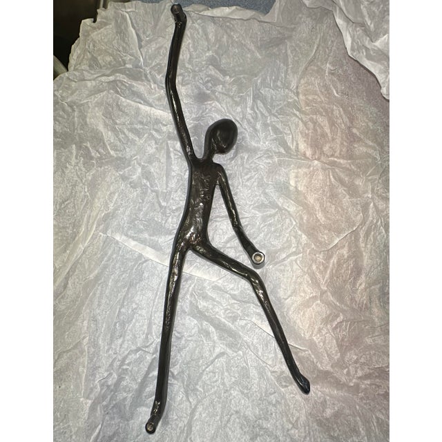 Metal 1996 Signed Cari Jaye Sokoloff Sóko Manhandles Bronze Door Pulls – Pair For Sale - Image 7 of 10