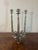 Vintage Castor Cooper Signed Pewter Brutalist Three Light Candelabra For Sale - Image 4 of 6