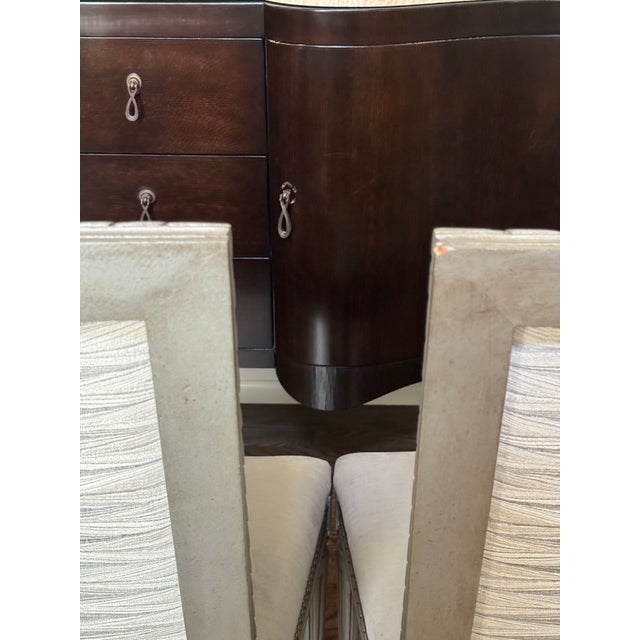 Bespoke Massoud Louis XVI Style Modern Side Chairs - Set of Four For Sale - Image 9 of 11