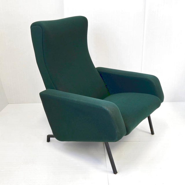 Vintage Trelax Chair in Jersey and Metal by Pierre Guariche for Meurop, 1960s For Sale - Image 14 of 15
