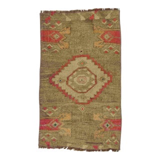 Washed Out Mini Vintage Rug For Sale