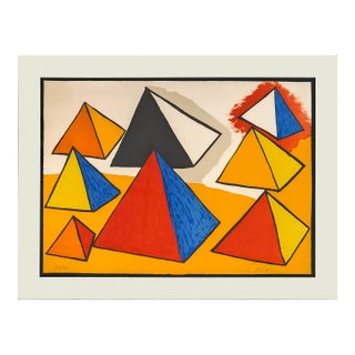 Alexander Calder, Homage to Euclid (Composition Ix), Hand Signed Lithograph, 84/100, Framed, 1976 For Sale