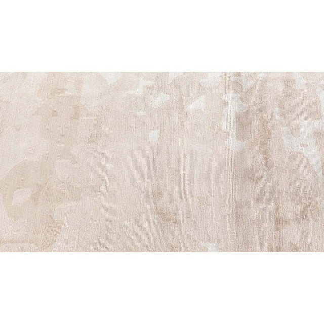 Large Abstract Dusk Beige Silk Rug by Doris Leslie Blau For Sale In New York - Image 6 of 8