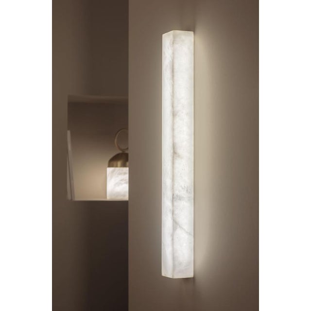 Contemporary Square Slim 64 Wall Lamp by United Alabaster For Sale - Image 3 of 6